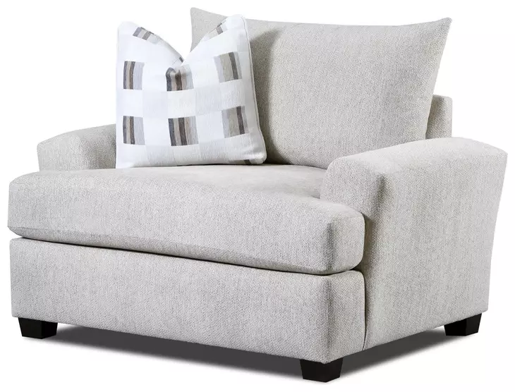 Premier Taupe Performance Fabric Upholstered Chair and A Half with Pillow
