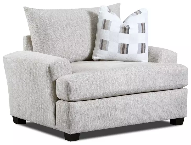 Premier Taupe Performance Fabric Upholstered Chair and A Half with Pillow