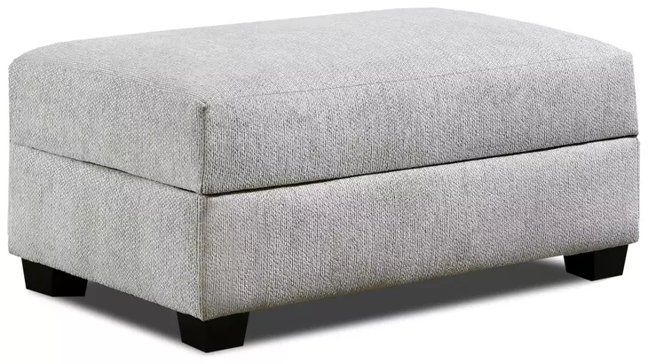 Premier Taupe Performance Fabric Upholstered Rectangular Storage Ottoman