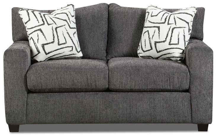 Ripple Midnight Charcoal 66" Loveseat