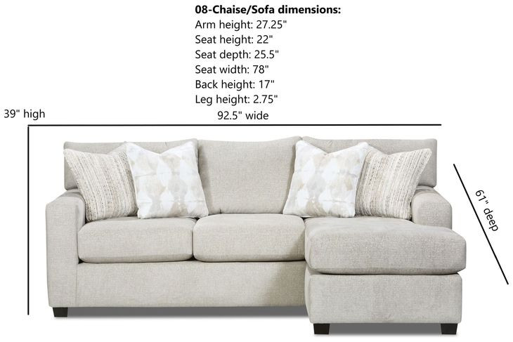 Universal Denim Blue 93" Sofa Chaise