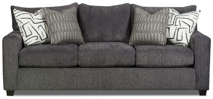 Ripple Midnight Charcoal 93" Sofa
