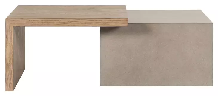 Corso Natural and Concrete Rectangular Cocktail Table