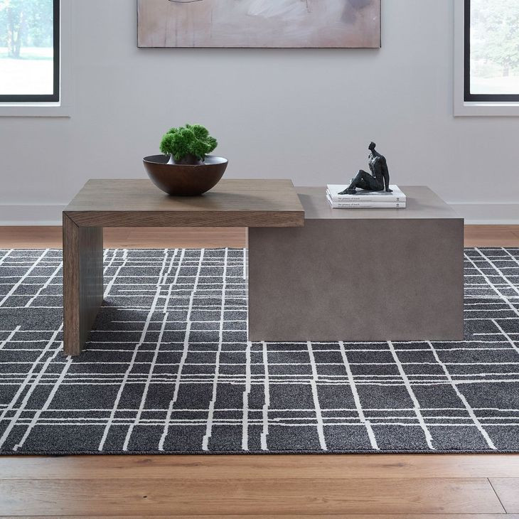 Portello Natural and Concrete Rectangular Occasional Table Set