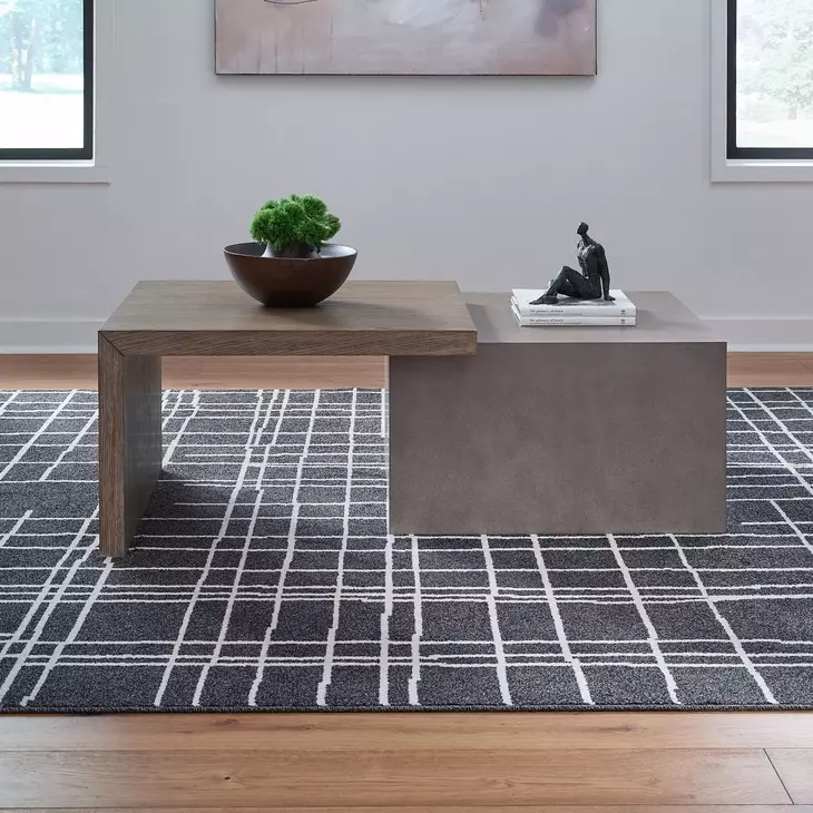 Corso Natural and Concrete Rectangular Cocktail Table
