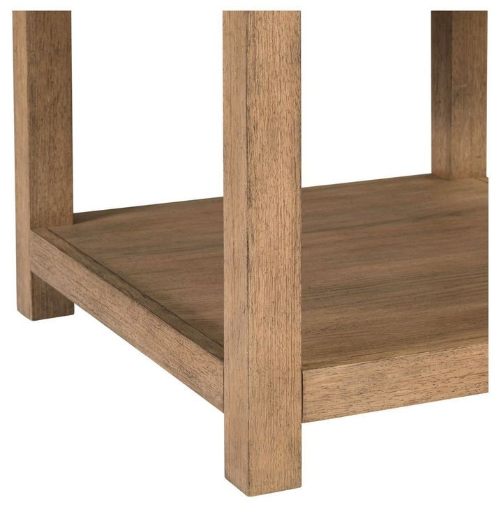 Portello Natural and Concrete Rectangular End Table