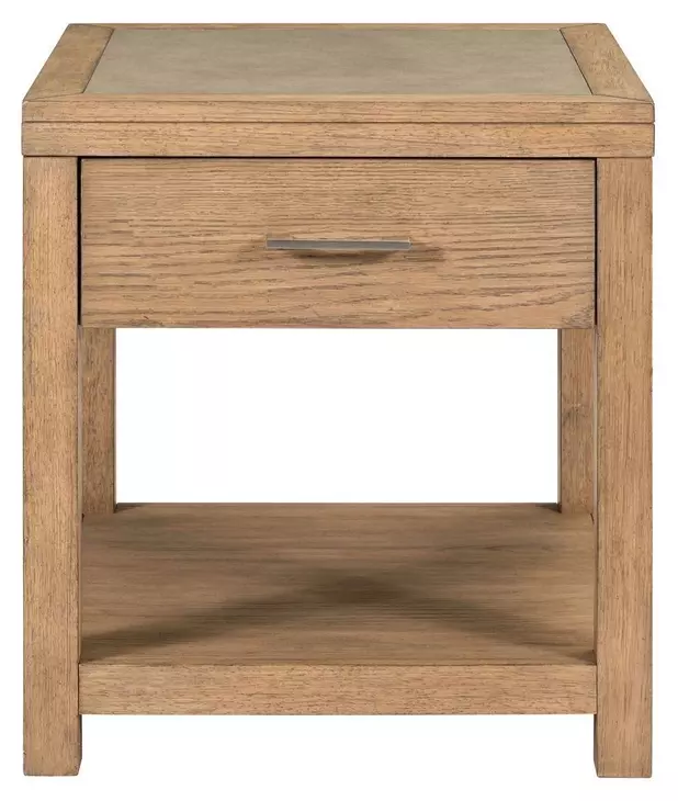Corso Natural and Concrete Rectangular End Table
