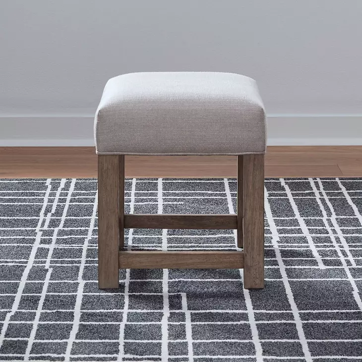 Corso Taupe Mist Upholstered Console Stool