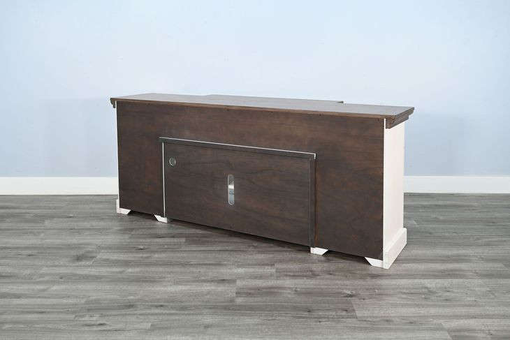 K3512MB Marble White 78" TV Stand with Electric Fireplace and LED