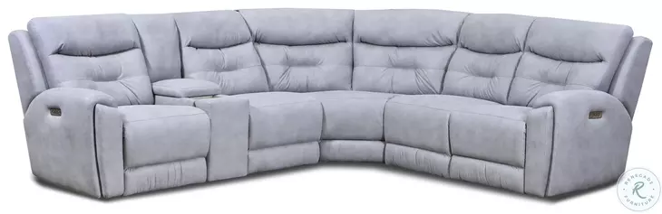 Point Break Telluride Stone Triple Power Reclining RAF Sectional