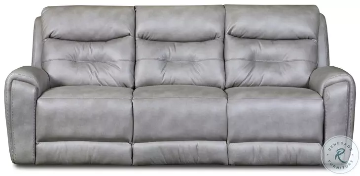 Point Break Scottsdale Greystone Triple Power Reclining Sofa with USB Ports