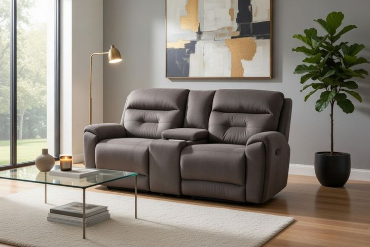 Point Break Telluride Stone Power Reclining Sofa with Power Headrest and Lumbar