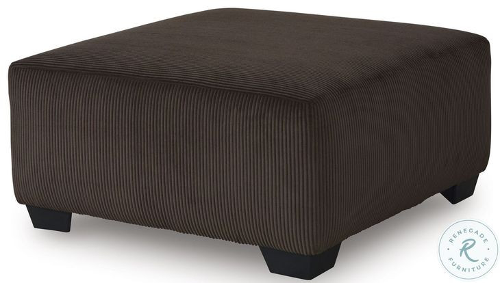 Firescrest Chocolate Oversized Accent Ottoman