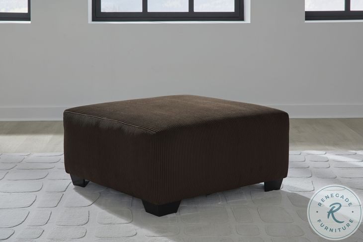 Firescrest Chocolate Oversized Accent Ottoman