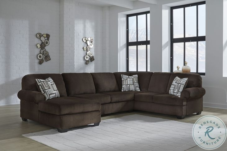 Firescrest Chocolate 3 Piece Modular Sectional with LAF Chaise