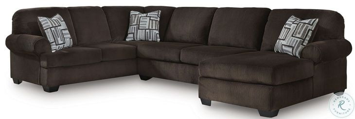 Firescrest Chocolate 3 Piece Modular Sectional with RAF Chaise