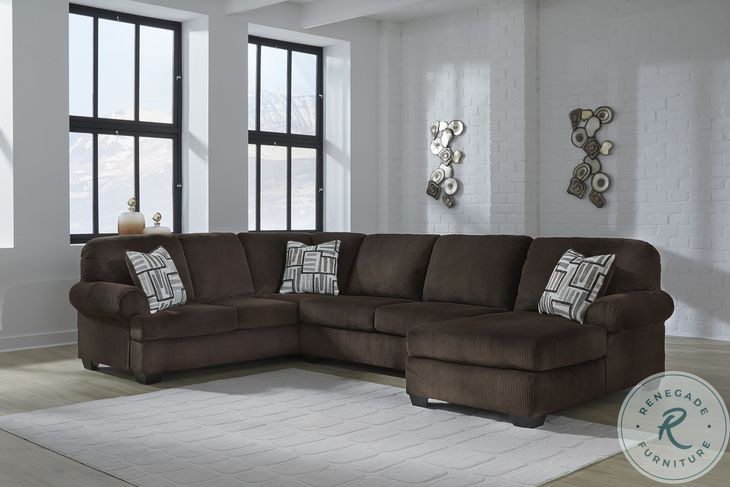 Firescrest Chocolate 3 Piece Modular Sectional with RAF Chaise