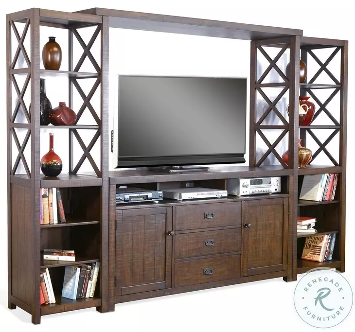 Havenstead Dark Brown 114" Entertainment Wall