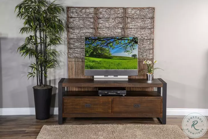 Ember Grace Dark Brown 64" TV Console