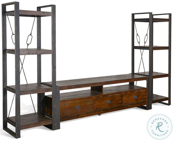 Ember Grace Dark Brown 78" TV Console