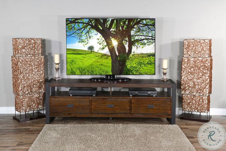 Ember Grace Dark Brown 78" TV Console