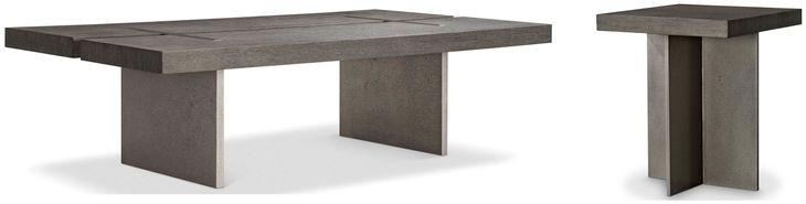 Polus Zeno and Graphite Rectangular Occassional Table Set