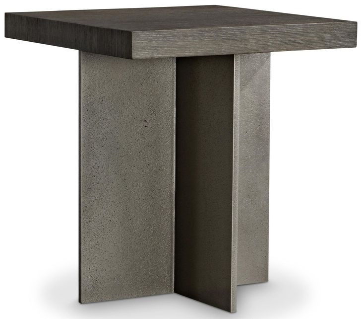 Polus Zeno and Graphite Square Side Table