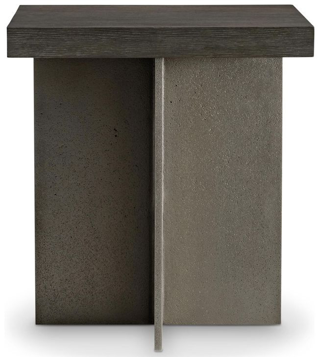 Polus Zeno and Graphite Square Side Table