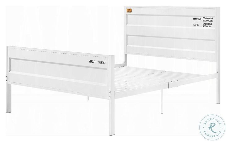 Cargo White Full Panel Bed