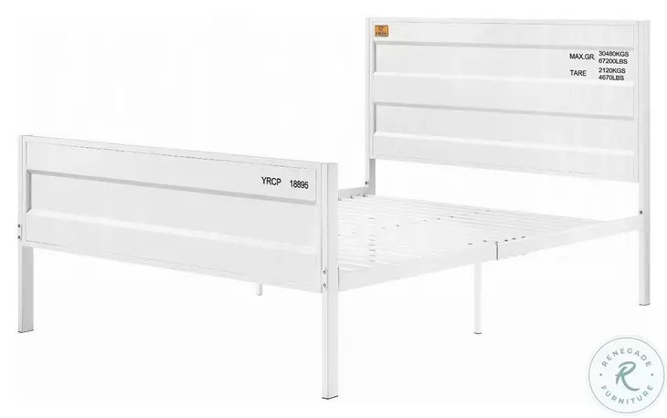 Cargo White Full Panel Bed
