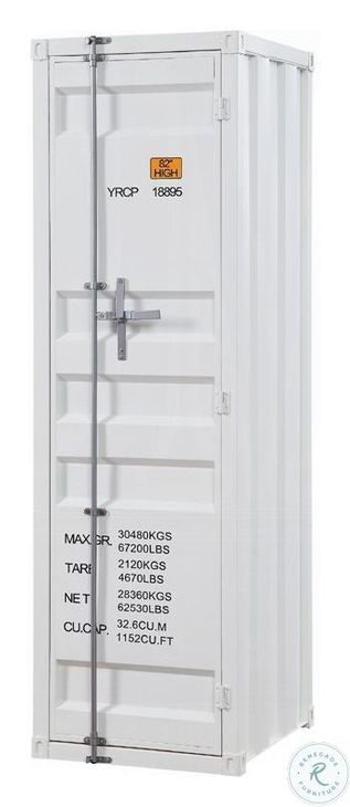 Cargo White 1 Door Wardrobe