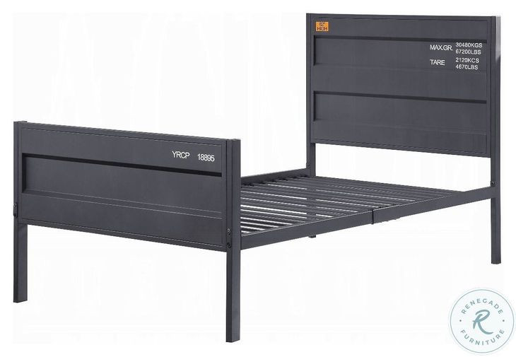 Cargo Gunmetal Twin Panel Bed