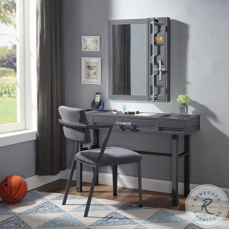 Cargo Gunmetal 47" Vanity Desk