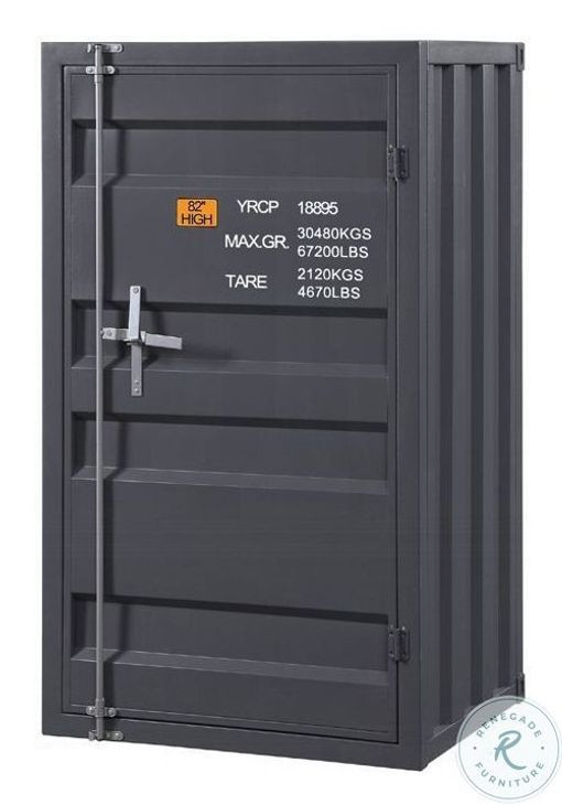 Cargo Gunmetal Chest with Door and Shelves