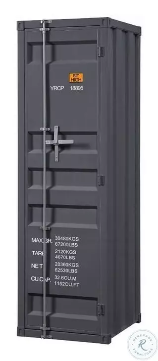 Cargo Gunmetal 1 Door Wardrobe