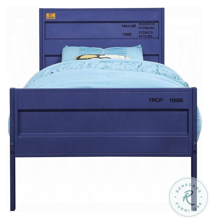 Cargo Blue Twin Panel Bed
