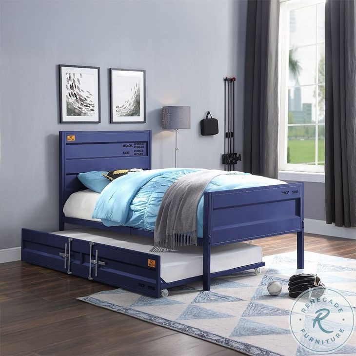 Cargo Blue Twin Panel Bed