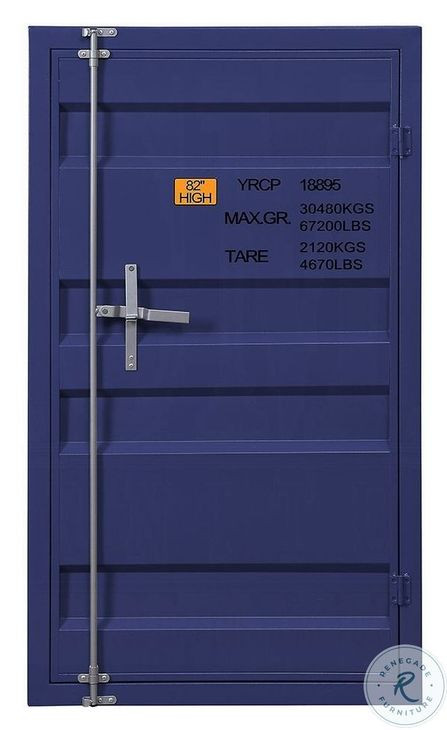 Cargo Blue Chest with Door and Shelves