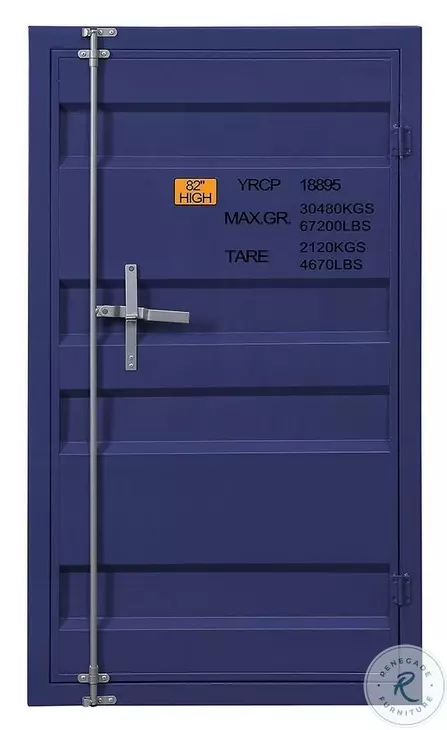 Cargo Blue Chest with Door and Shelves