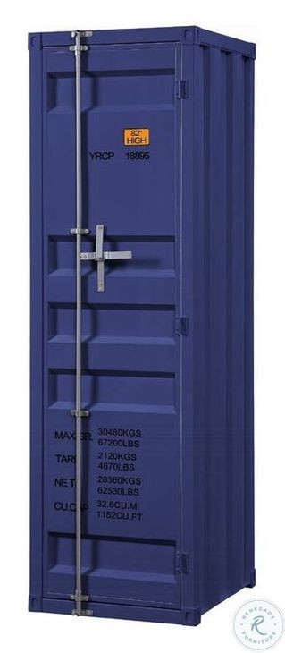 Cargo Blue 1 Door Wardrobe
