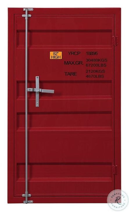 Cargo Red Chest with Door and Shelves