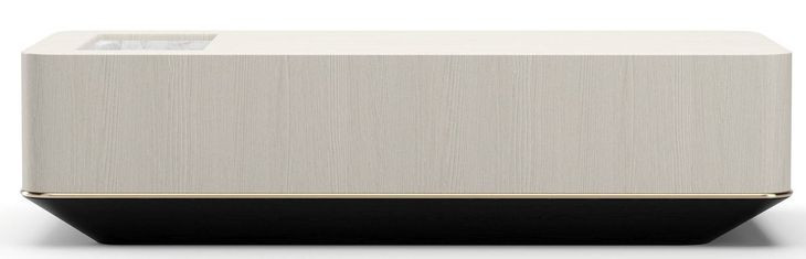 Madera Opal Ash and Modern Walnut Rectangular Marble Top Plinth Cocktail Table