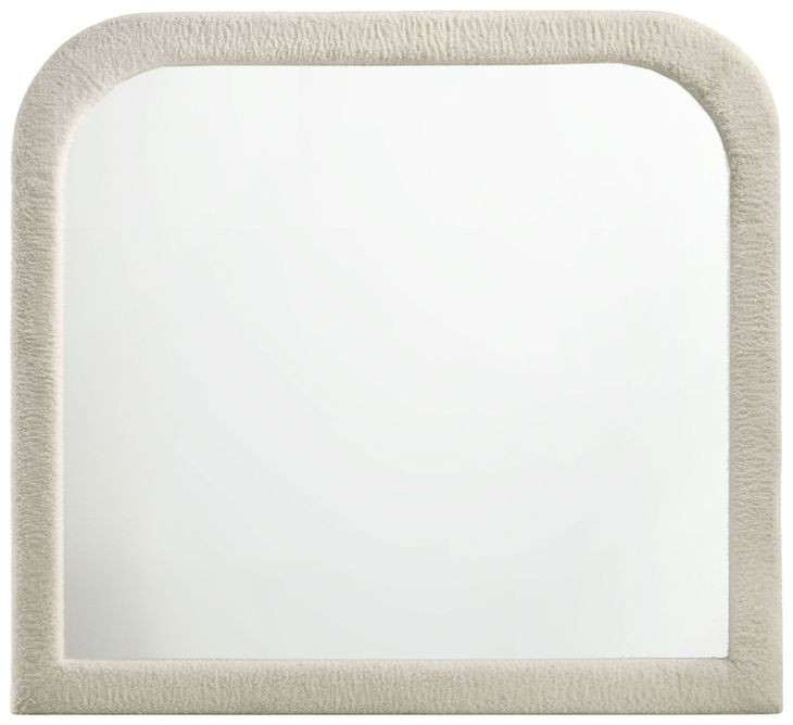 Sonya Ivory Upholstered Rectangular Dresser Mirror