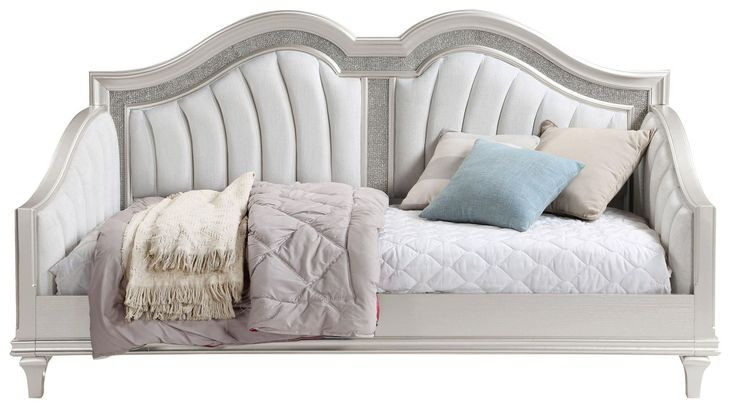 Evangeline Silver And Ivory Twin Daybed