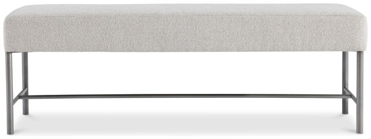 Outline Beige Performance Fabric 58" Outdoor Bench