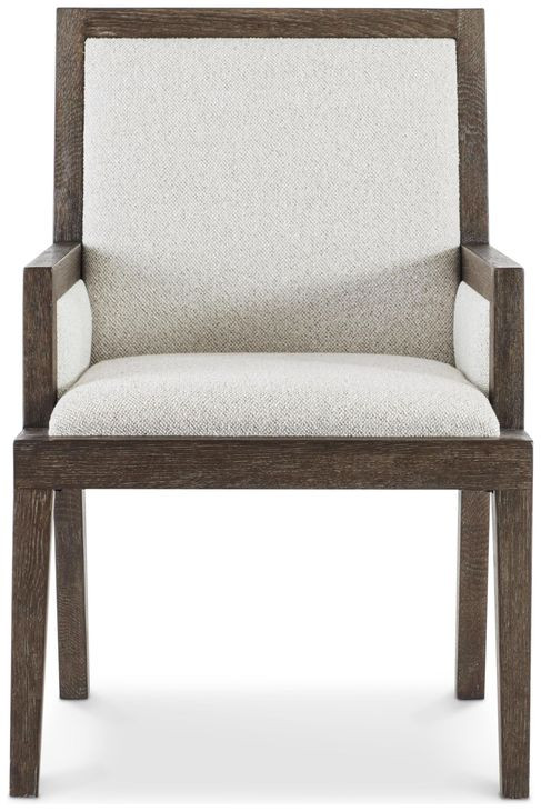 Outline Cream Performance Fabric and Cassel Wooden Frame Arm Chair