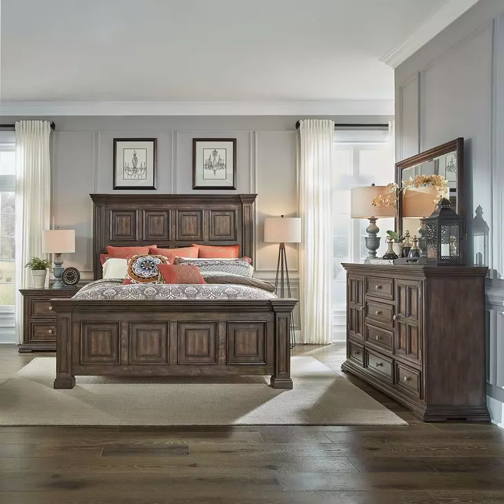 Grand Canyon Brownstone 6 Drawer Dresser with Mirror