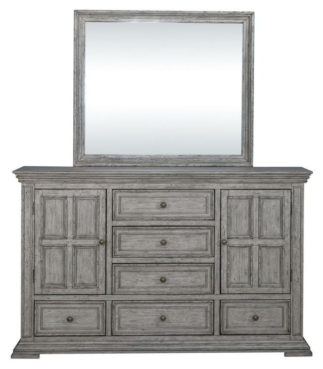 Big Valley Graystone 6 Drawer Dresser with Mirror