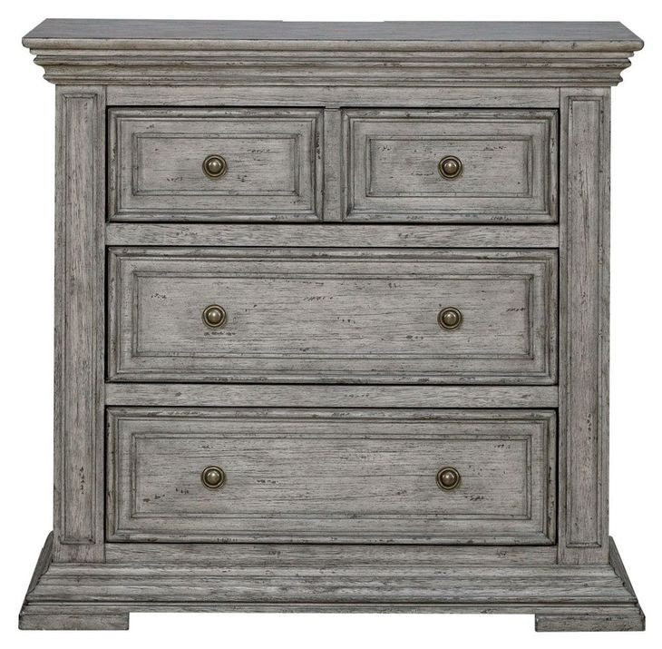 Big Valley Graystone 3 Drawer Bedside Chest with USB Charging