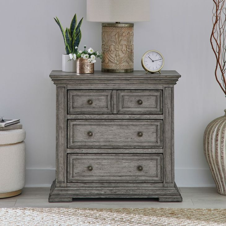 Grand Canyon Graystone 3 Drawer Bedside Chest with USB Charging